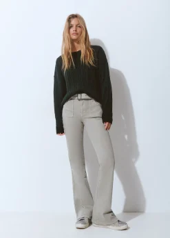 Pantalón campana cinturón