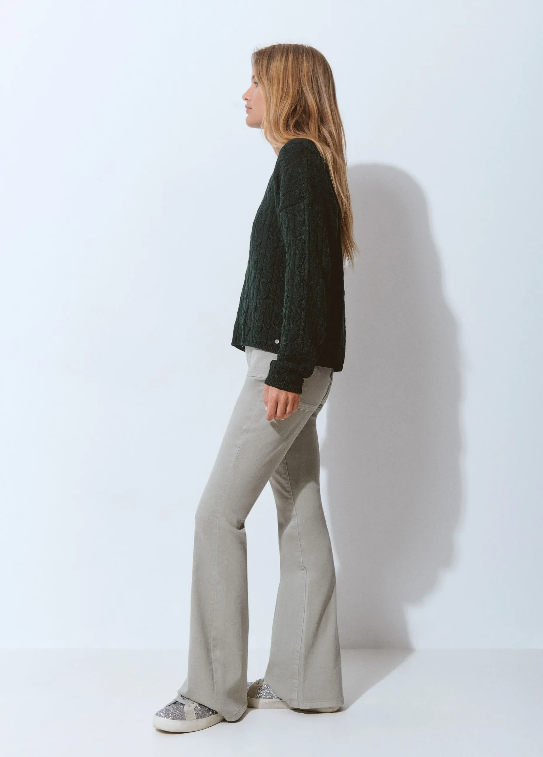 Pantalón campana cinturón