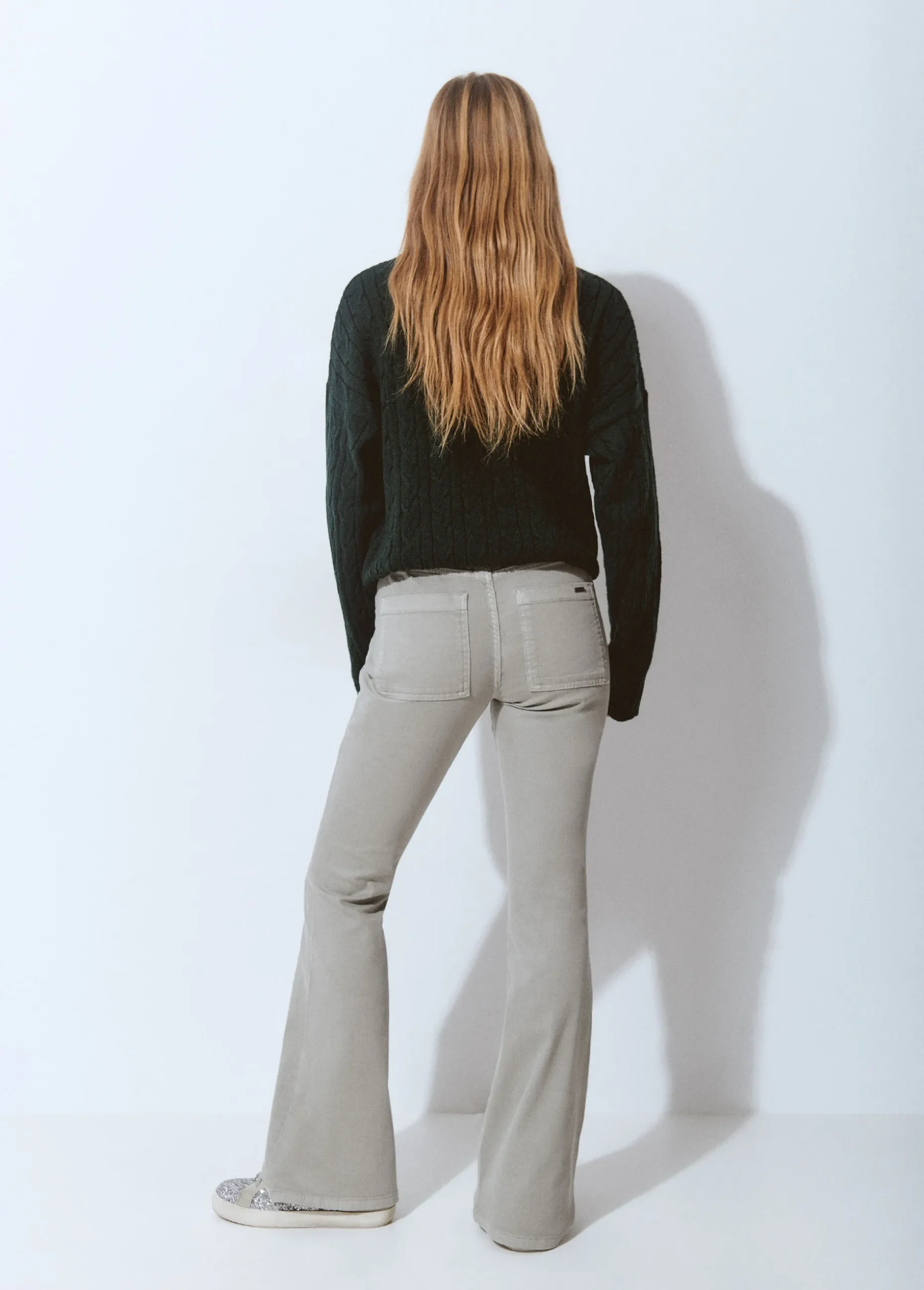 Pantalón campana cinturón