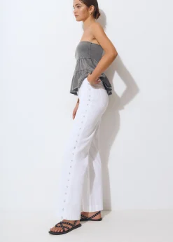 Pantalón culotte bordado estrellas