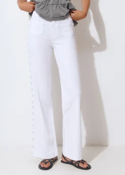 Pantalón culotte bordado estrellas