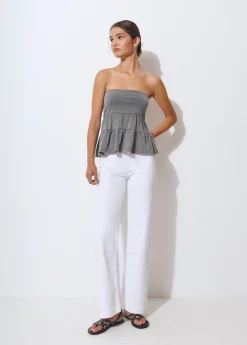 Pantalón culotte bordado estrellas