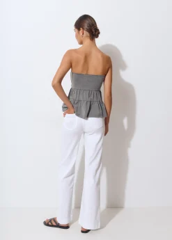 Pantalón culotte bordado estrellas