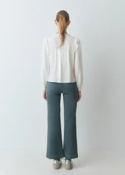 Pantalón culotte botones frontales