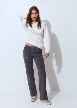 Pantalón culotte tachas