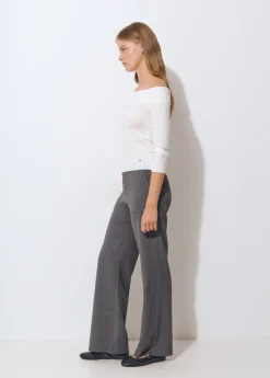 Pantalón flare cuadrito