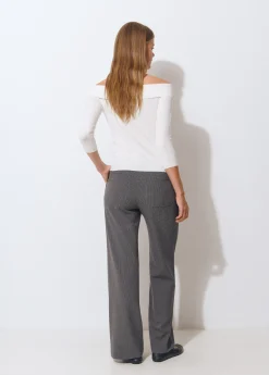 Pantalón flare cuadrito