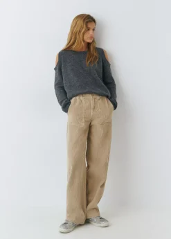 Pantalón pana recto