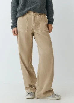 Pantalón pana recto