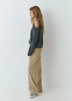 Pantalón pana recto