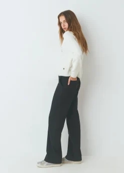 Pantalón recto con cinturón