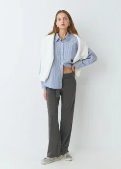 Pantalón recto con cinturón