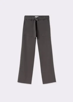 Pantalón recto con cinturón