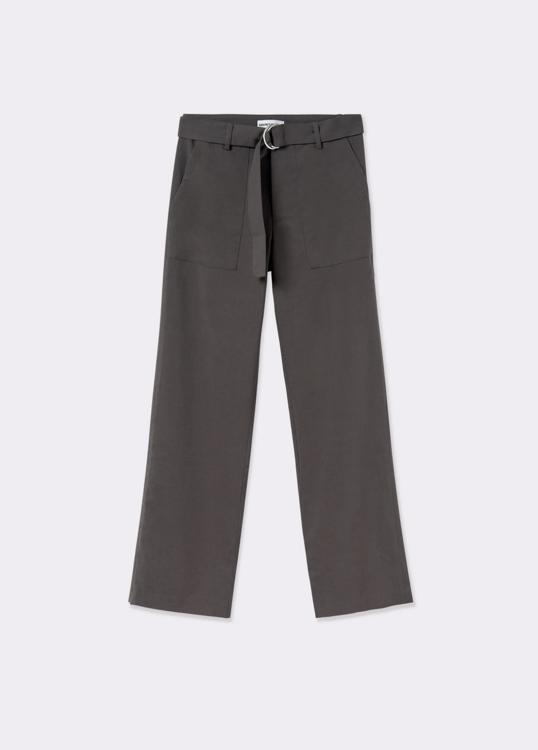 Pantalón recto con cinturón