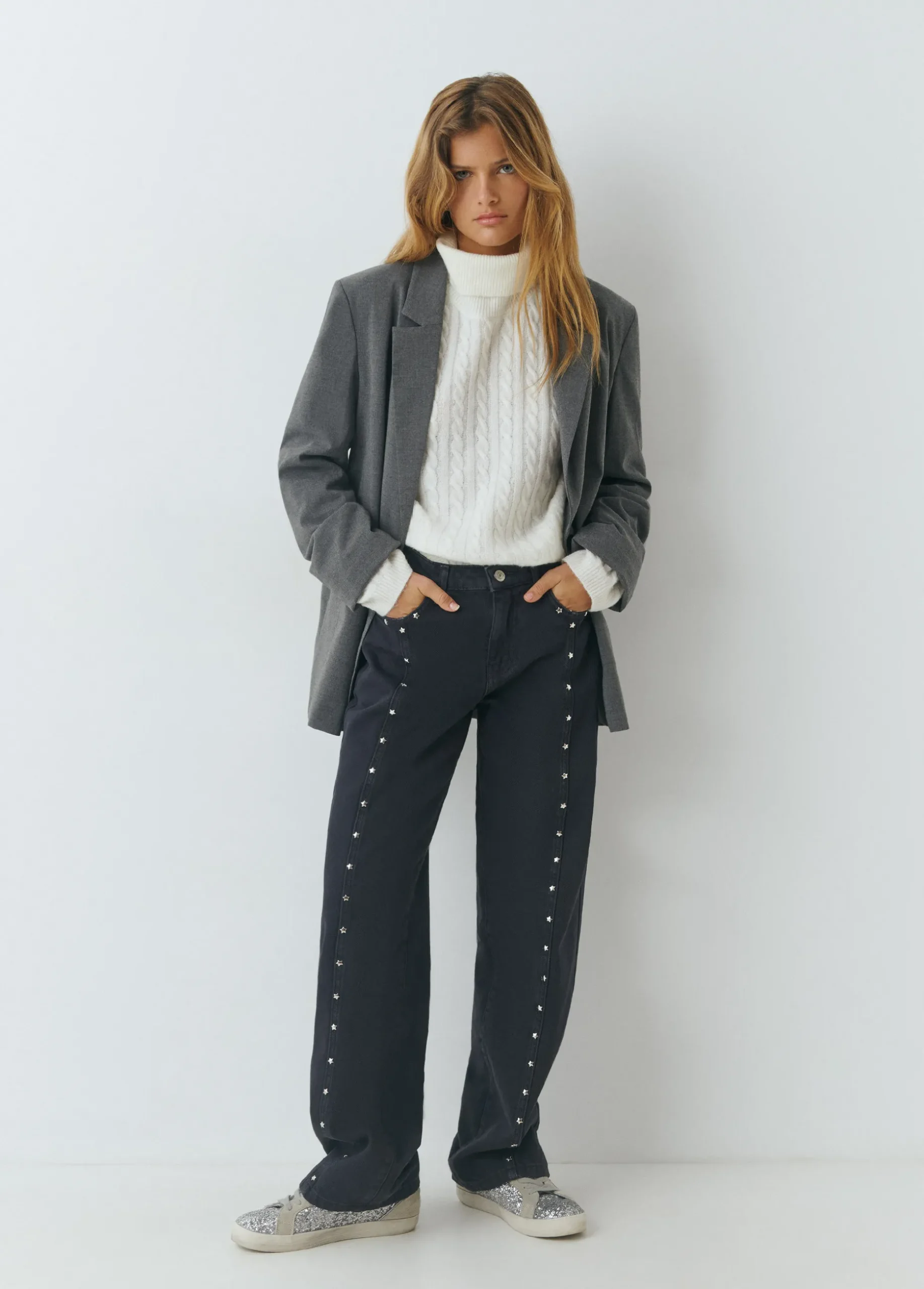 Pantalón tachas estrellas