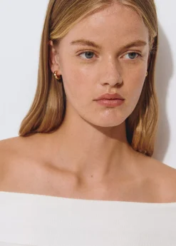 Pendientes aro circonita