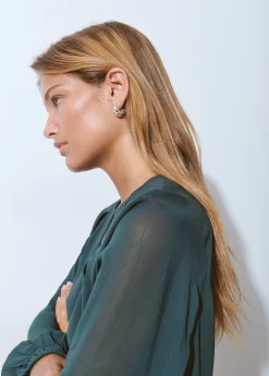 Pendientes aro incrustaciones