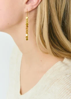 Pendientes largos chapas grabadas