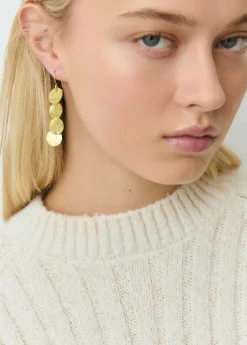 Pendientes largos chapas grabadas