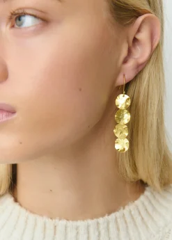 Pendientes largos chapas grabadas