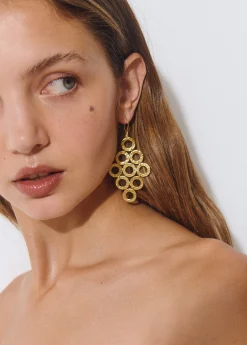 Pendientes rombos aros