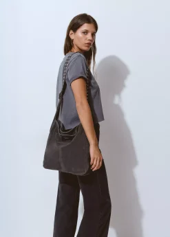 Shopper piel correa tachas