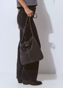 Shopper piel correa tachas