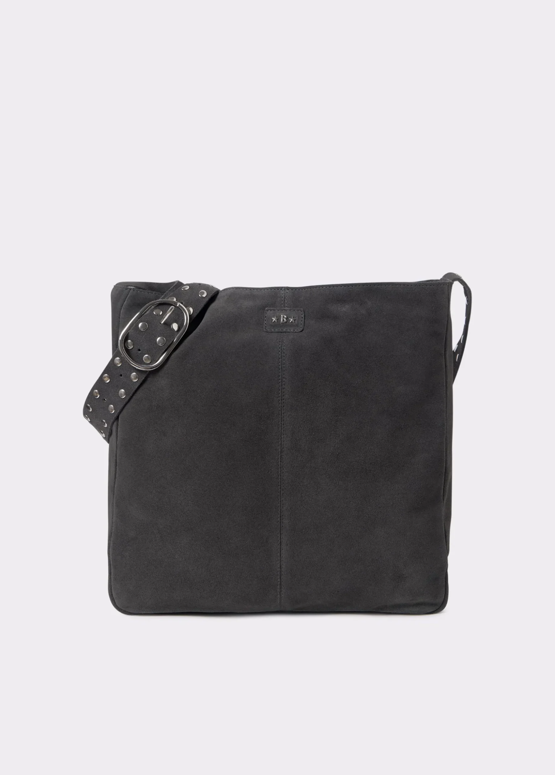 Shopper piel correa tachas