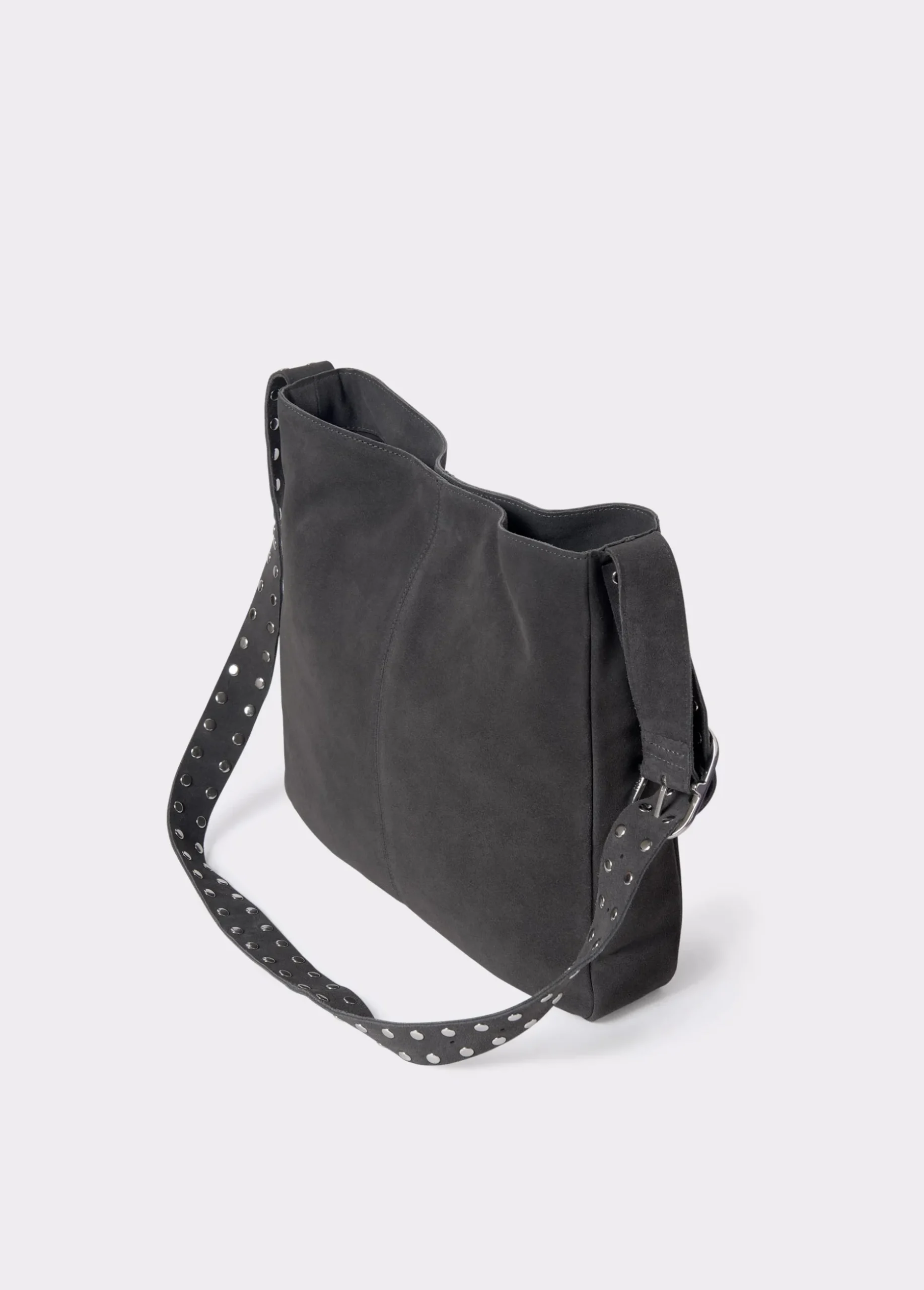 Shopper piel correa tachas