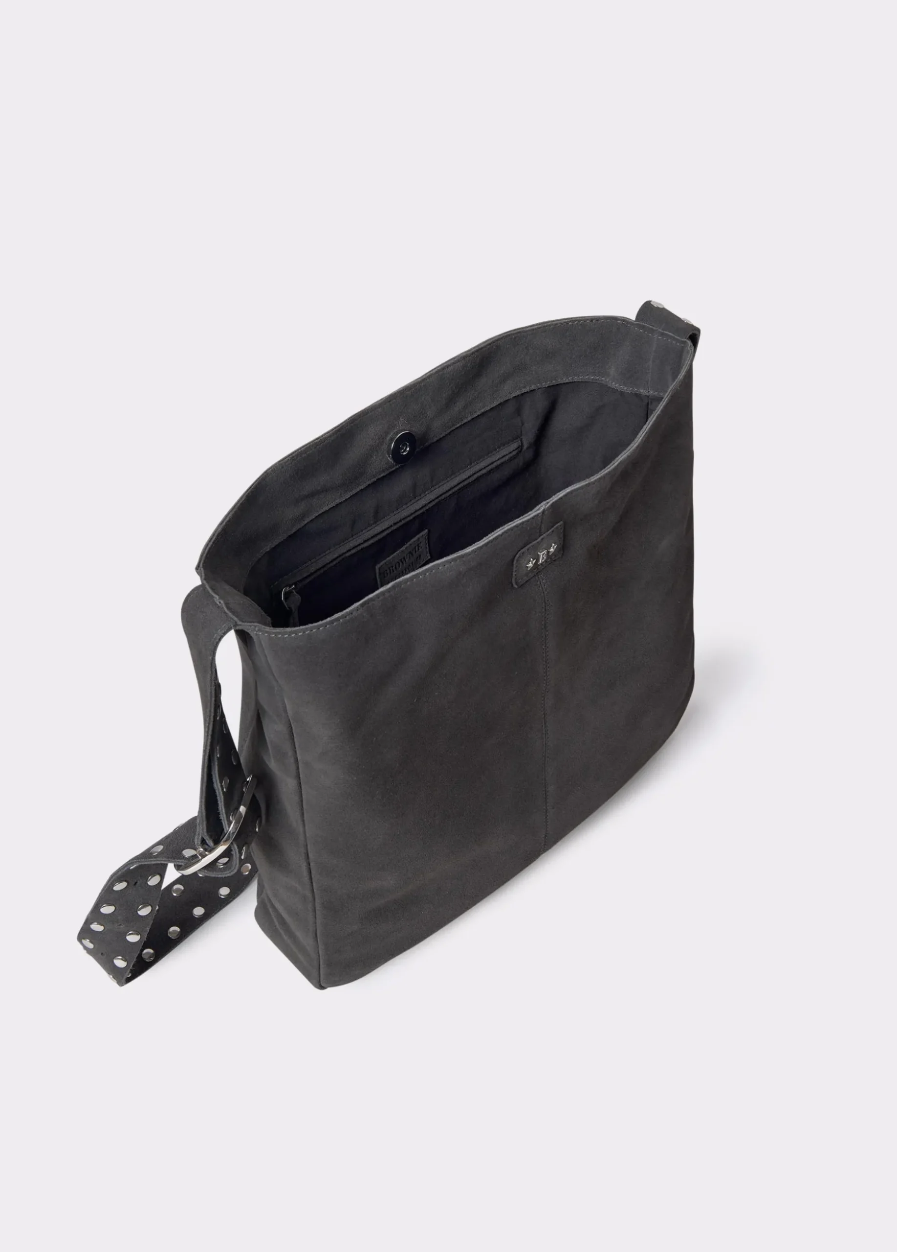 Shopper piel correa tachas