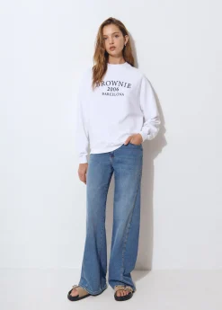 Sudadera bordada manga ranglan