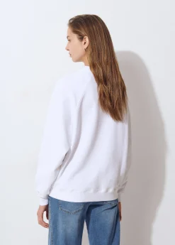 Sudadera bordada manga ranglan