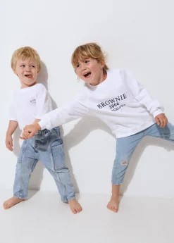 Sudadera bordada manga ranglan kids