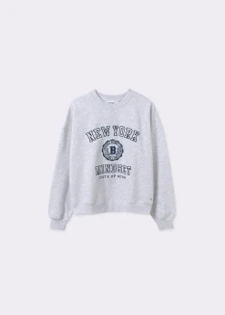 Sudadera gris vigore bordado