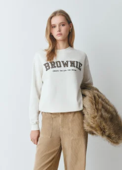 Sudadera parche cuadros