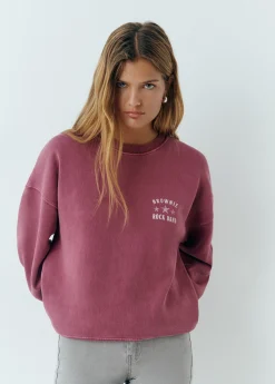 Sudadera print espalda glitter