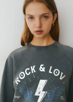 Sudadera print posicional foil