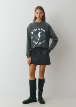 Sudadera print posicional foil