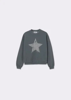 Sudadera print posicional estrella