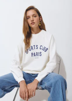 Sudadera print texto manga ranglan