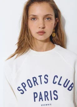 Sudadera print texto manga ranglan