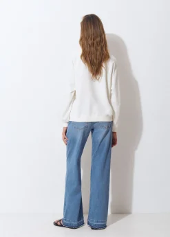 Sudadera print texto manga ranglan