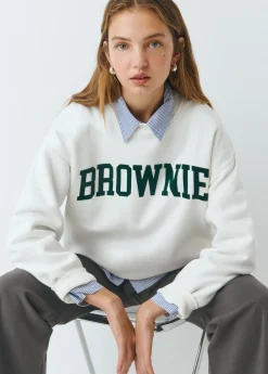 Sudadera texto brownie