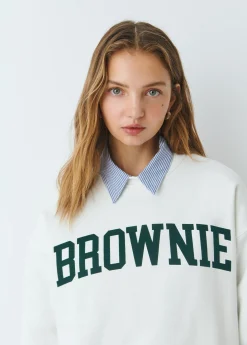 Sudadera texto brownie
