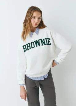 Sudadera texto brownie