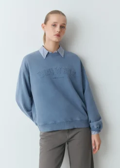 Sudadera texto desflecado