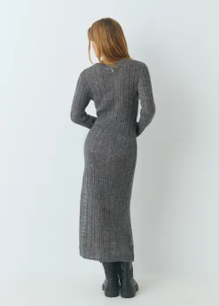 Vestido calado manga larga