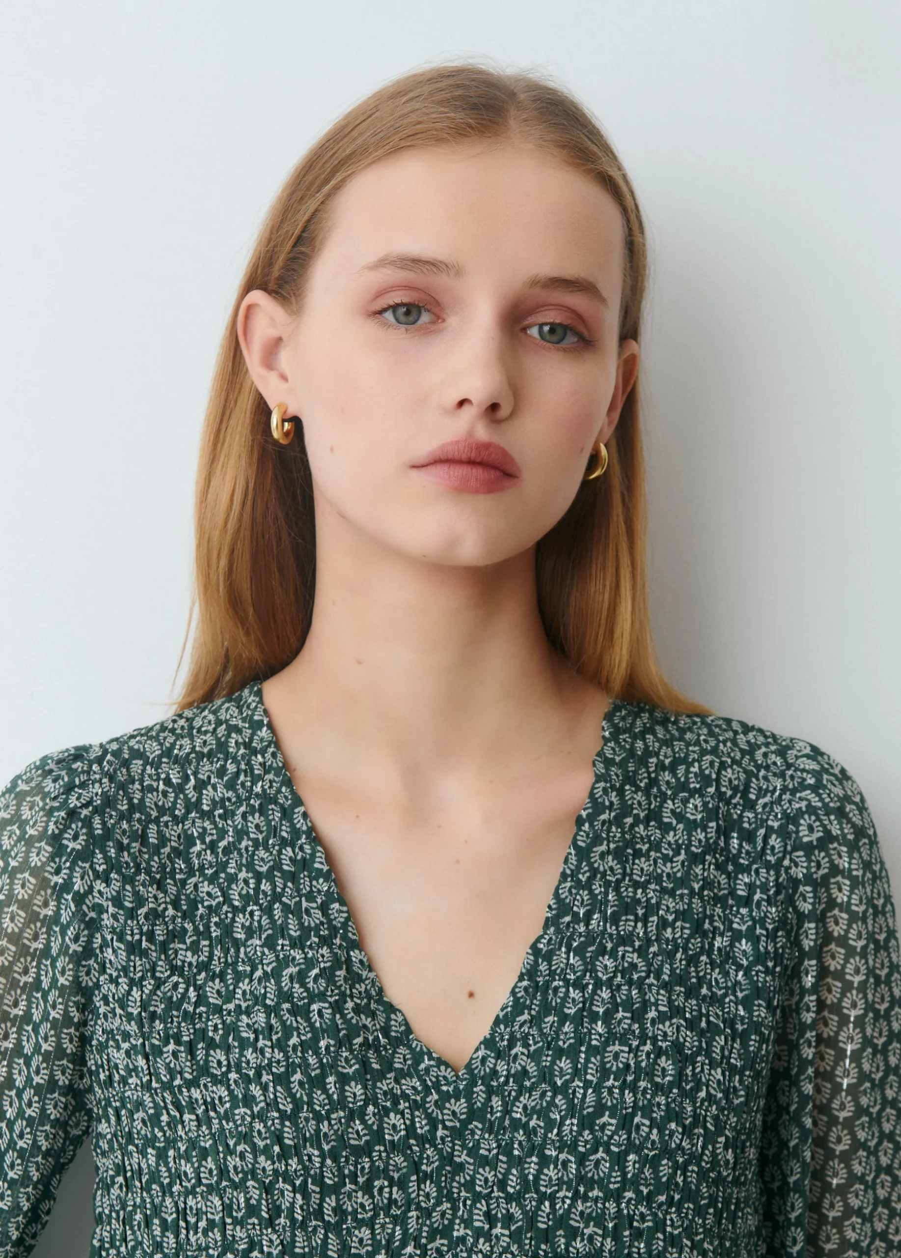 Vestido estampado bicolor