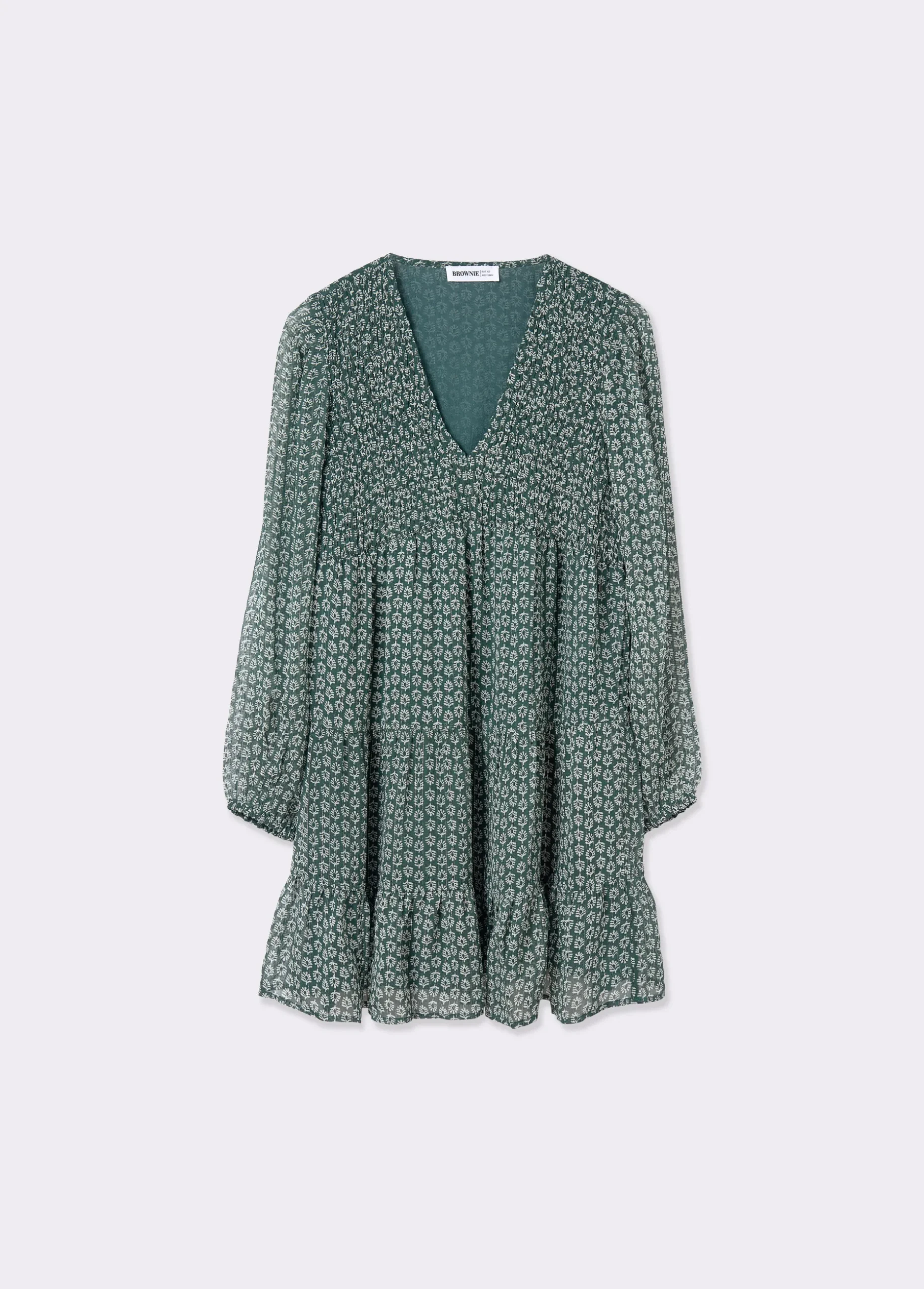 Vestido estampado bicolor