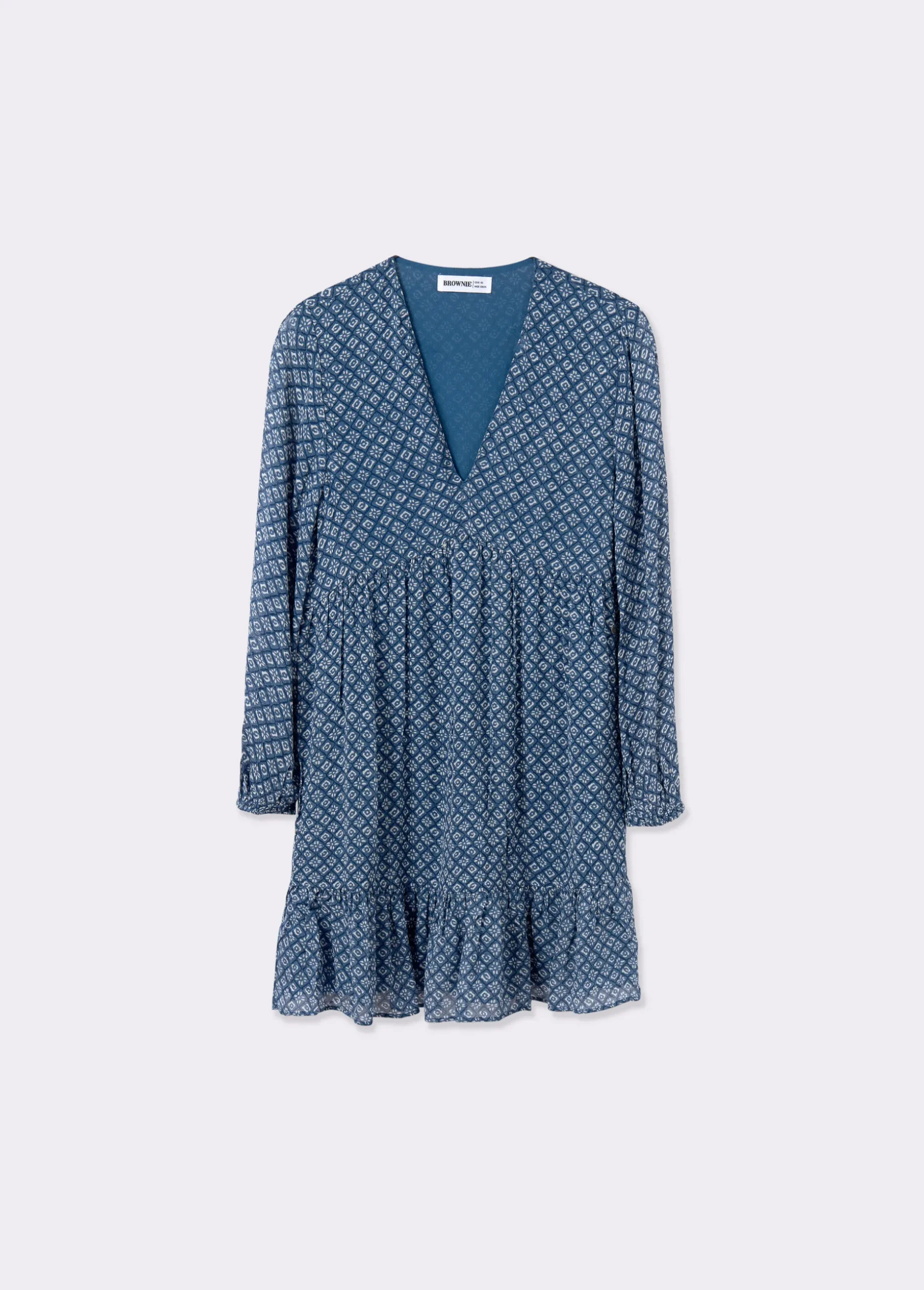 Vestido estampado fluido